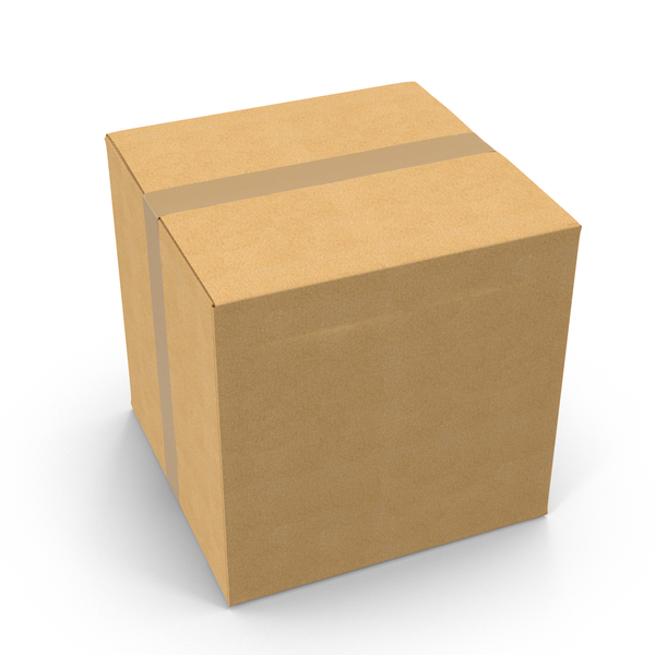 Square Cardboard Box with Tape Image S105290121